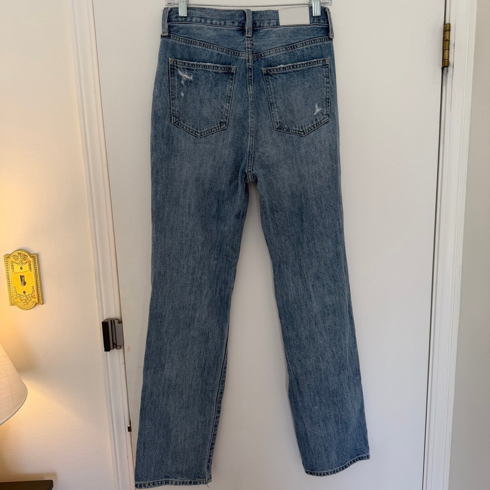 PISTOLA High Rise Straight Leg Jeans Distressed Blue‎ Size 26 - Picture 5 of 9